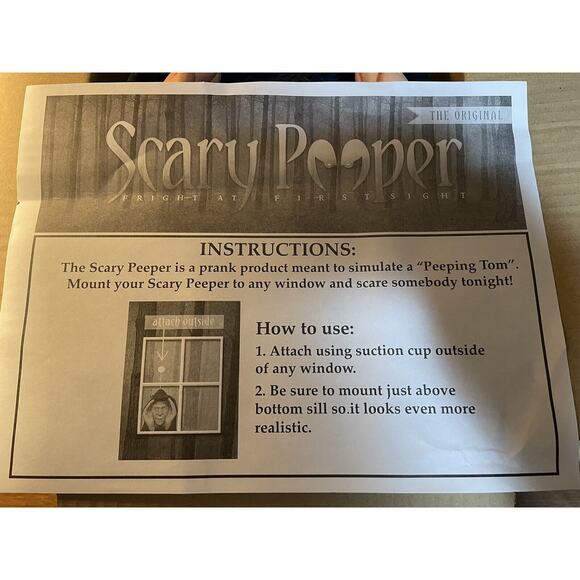 Halloween Scary Peeper, Prank, Window Halloween Prop with Suction Cup - Picture 6 of 6